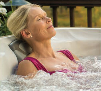 Woman relaxing in a spa