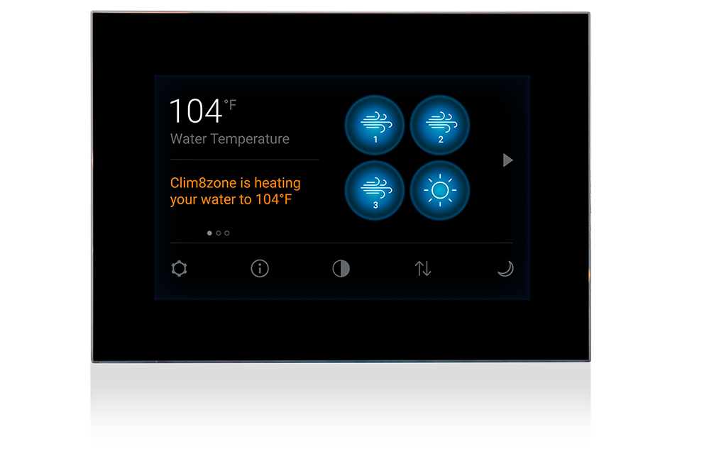 Spa Touch 4 screen: Home screen